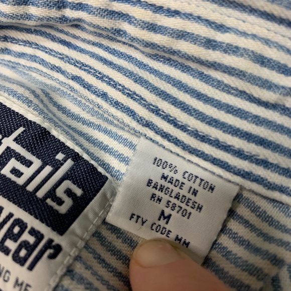 Vintage Details striped button down blouse - Picture 7 of 7